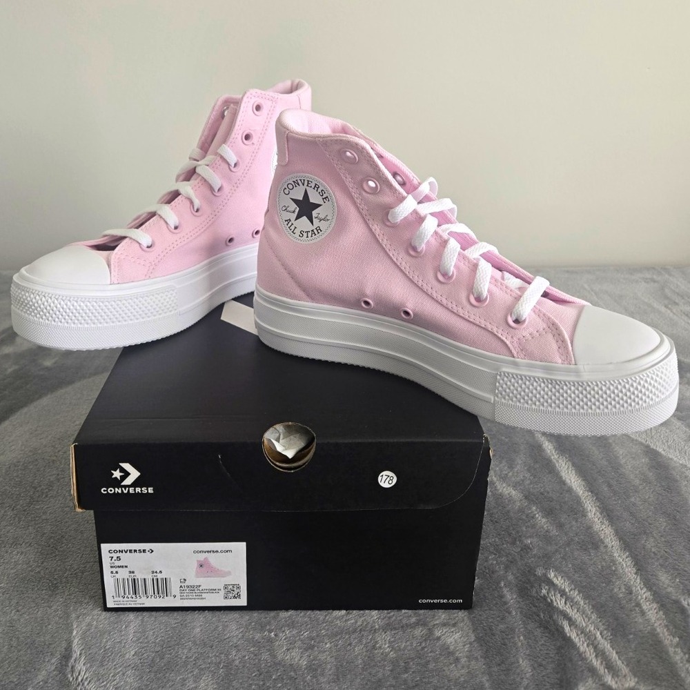 Converse Chuck Taylor All Star Move Day One Platform Hi Pink A19322F Womens 7.5
